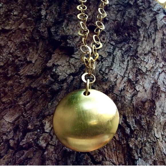 VINTAGE RUNWAY CHUNKY MEDALLION Gold Vermeil Sterling Round Pendant Neck… - Picture 5 of 9